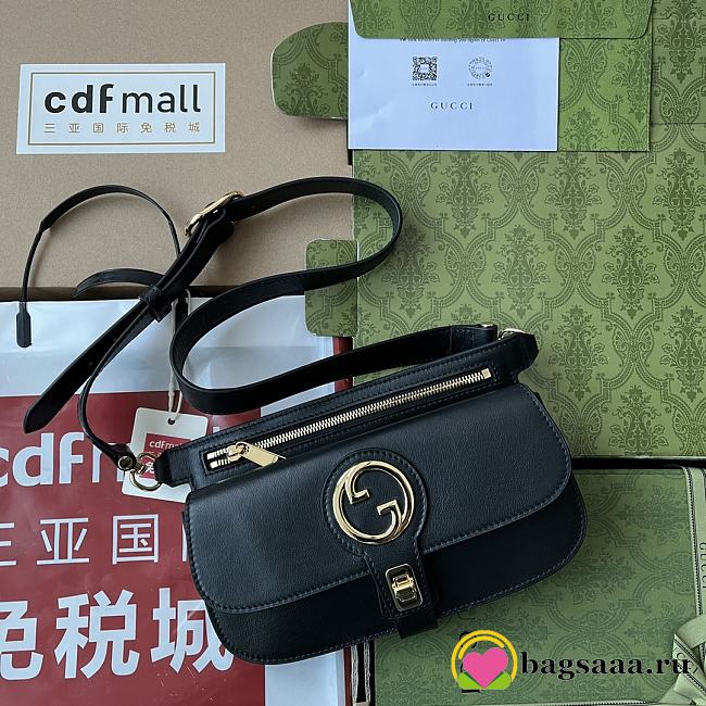 	 Bagsaaa Gucci Blondie Belt Bag Black - 24x14x5cm - 1