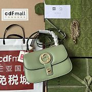 	 Bagsaaa Gucci Blondie Top Handle Green Bag - 23x15x11cm - 1