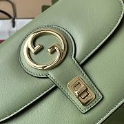 	 Bagsaaa Gucci Blondie Top Handle Green Bag - 23x15x11cm - 4