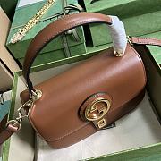	 Bagsaaa Gucci Blondie Top Handle Brown Bag - 23x15x11cm - 6