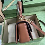 	 Bagsaaa Gucci Blondie Top Handle Brown Bag - 23x15x11cm - 3