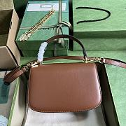 	 Bagsaaa Gucci Blondie Top Handle Brown Bag - 23x15x11cm - 2