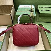 	 Bagsaaa Gucci Blondie Top Handle Red Leather Bag - 17x15x9cm - 6