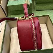 	 Bagsaaa Gucci Blondie Top Handle Red Leather Bag - 17x15x9cm - 4