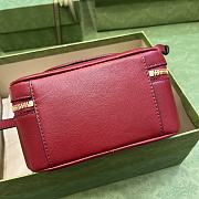 	 Bagsaaa Gucci Blondie Top Handle Red Leather Bag - 17x15x9cm - 2