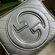 	 Bagsaaa Gucci Blondie Top Handle Silver Leather Bag - 17x15x9cm - 5