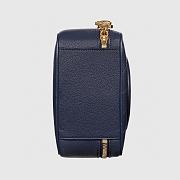 	 Bagsaaa Gucci Blondie Top Handle Blue Leather Bag - 17x15x9cm - 3