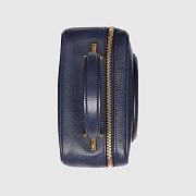 	 Bagsaaa Gucci Blondie Top Handle Blue Leather Bag - 17x15x9cm - 2