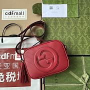 	 Bagsaaa Gucci Blondie Small Shoulder Red Leather Bag - 21*15.5*5cm - 1