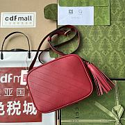 	 Bagsaaa Gucci Blondie Small Shoulder Red Leather Bag - 21*15.5*5cm - 5