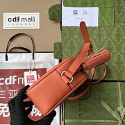 	 Bagsaaa Gucci Blondie Small Shoulder Orange Leather Bag - 21*15.5*5cm - 5