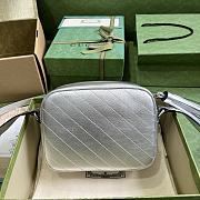 	 Bagsaaa Gucci Blondie Small Shoulder Silver Leather Bag - 21*15.5*5cm - 5
