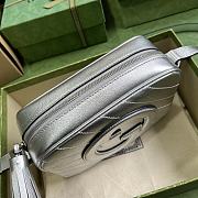 	 Bagsaaa Gucci Blondie Small Shoulder Silver Leather Bag - 21*15.5*5cm - 4