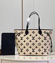 Bagsaaa Louis Vuitton Neverfull MM Light Beige with Lotus cotton - 31 x 28 x 14 cm - 1