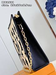 	 Bagsaaa Louis Vuitton Toiletry Pouch On Chain Bag Noir Beige with Lotus cotton - 25*20*5.5CM - 5