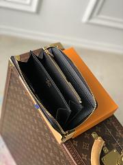 Bagsaaa Louis Vuitton By The Pool Zippy Wallet Black Lotus cotton - 19.5 x 10.5 x 2.5 cm - 5