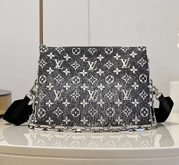 	 Bagsaaa Louis Vuitton Coussin PM Denim Black - 26 x 20 x 12cm