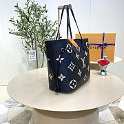 Bagsaaa Louis Vuitton Neverfull MM Bicolor Monogram Black and Beige - 31 x 28 x 14 cm - 6