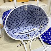 Bagsaaa Louis Vuitton Neverfull MM Jacquard Velvet Blue - 31x28x14cm - 4