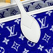 Bagsaaa Louis Vuitton Neverfull MM Jacquard Velvet Blue - 31x28x14cm - 2