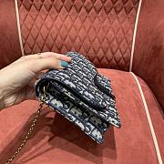 Bagsaaa Dior Saddle Pouch Blue Dior Oblique Jacquard - 22 x 14.5 x 4.5 cm - 4