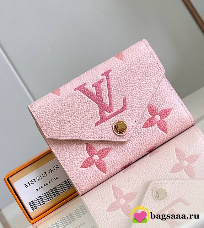 Bagsaaa Louis Vuitton Victonire Pink Wallet - 12x9cm - 1