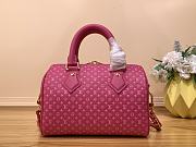 Bagsaaa Louis Vuitton Speedy Bandoulière 20 in pink calfskin - 20.5 x 13.5 x 12 cm - 5