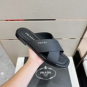 Bagsaaa Prada Black Smooth Leather Slides  - 5