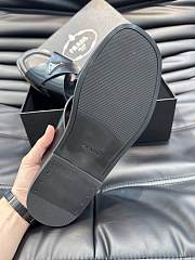 	 Bagsaaa Prada Black Smooth Leather Logo Slides - 4