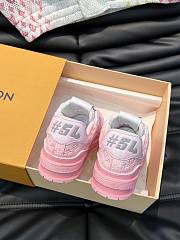 	 Bagsaaa Louis Vuitton Trainer Sneaker Pink Monogram-embossed grained calf leather - 5