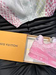 	 Bagsaaa Louis Vuitton Trainer Sneaker Pink Monogram-embossed grained calf leather - 3