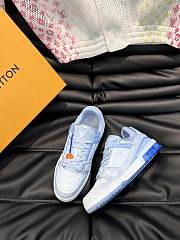 	 Bagsaaa Louis Vuitton Trainer Sneaker Blue Monogram-embossed grained calf leather - 1