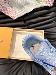 	 Bagsaaa Louis Vuitton Trainer Sneaker Blue Monogram-embossed grained calf leather - 6