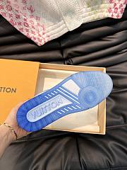 	 Bagsaaa Louis Vuitton Trainer Sneaker Blue Monogram-embossed grained calf leather - 4