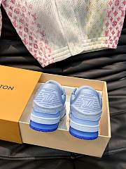 	 Bagsaaa Louis Vuitton Trainer Sneaker Blue Monogram-embossed grained calf leather - 3