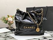 Bagsaaa Chanel 22 small tote bag black gold hardware - 1