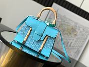 Bagsaaa Goyard Saigon Structure Mini Neon Blue Bag - 15 cm x 7.5 cm x 20 cm - 1