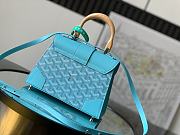 Bagsaaa Goyard Saigon Structure Mini Neon Blue Bag - 15 cm x 7.5 cm x 20 cm - 3