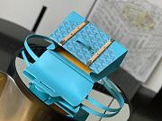 Bagsaaa Goyard Saigon Structure Mini Neon Blue Bag - 15 cm x 7.5 cm x 20 cm - 2