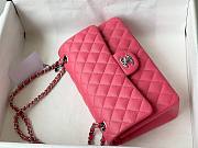 	 Bagsaaa Chanel Classic Flap Caviar Bag Pink Silver Hardware 25cm - 2