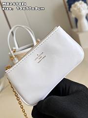 Bagsaaa Louis Vuitton Bucket Nano Bag White Beige With Lotus Cotton - 13 x 17 x 9 cm - 6