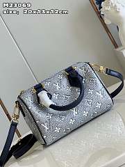 	 Bagsaaa Louis Vuitton Nano Speedy Blue - 16 x 10 x 7.5 cm - 4