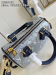 	 Bagsaaa Louis Vuitton Nano Speedy Blue - 16 x 10 x 7.5 cm - 2