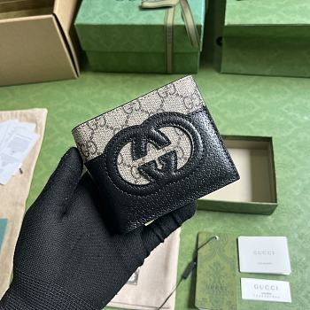 Bagsaaa Gucci Incrocio GG Wallet Beige and Black - 11x9cm