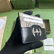 	 Bagsaaa Gucci Incrocio GG Card Holder Beige and Black - 11x9cm - 5