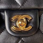 	 Bagsaaa Chanel Flap Bag Gold Top Handle Black - 13X21X8cm - 6