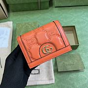 Bagsaaa Gucci GG MATELASSÉ CARD CASE WALLET ORANGE - 11 x 8.5 x 3cm - 1