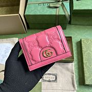 	 Bagsaaa Gucci GG MATELASSÉ CARD CASE WALLET PINK - 11 x 8.5 x 3cm - 1