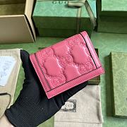 	 Bagsaaa Gucci GG MATELASSÉ CARD CASE WALLET PINK - 11 x 8.5 x 3cm - 3