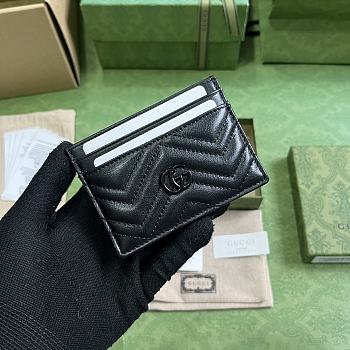 Bagsaaa Gucci Marmont All Black Card Holder - 11x9cm